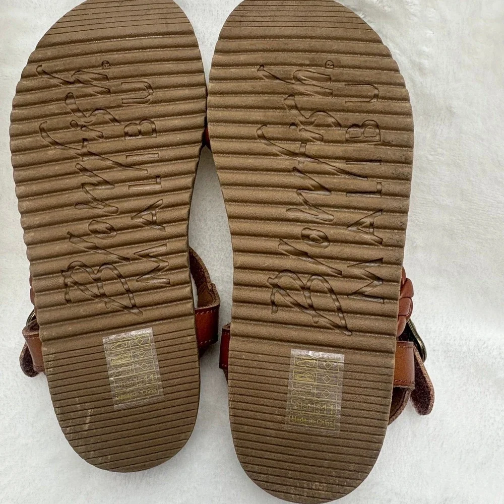 Blowfish Malibu Kids 11 Brown Braided Strap Sandals Boho Beach Summer Resort Fun